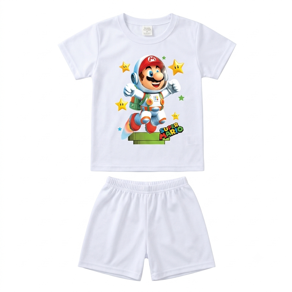 Conjunto de playera y shorts estampado para niños (2-8 años) Paquete de 10 Pzs